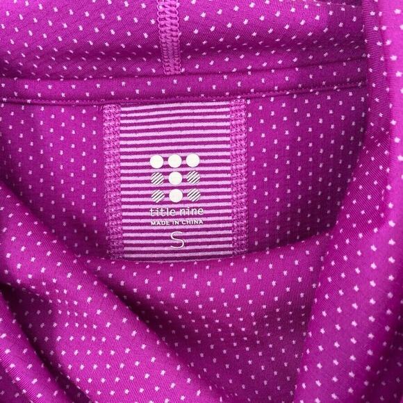 Title Nine Go Tunic‎ Womens Dress Striped Polka Dots Cowl Neck Zip Pockets S - Picture 4 of 9